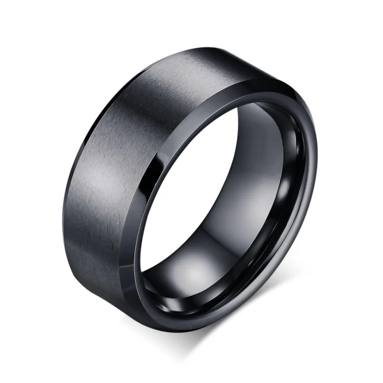 Modischer 8-mm-Herren-Wolframring